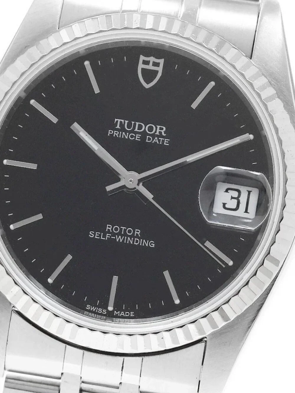 TUDOR Prince Date 74034 WG bezel black Dial Automatic Men's Watch_973358
